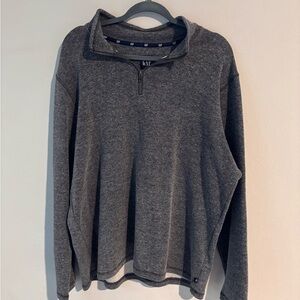GAP Men's Dark Heather Gray Half-Zip Pullover